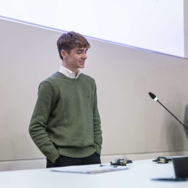 Me presenting at a Datathon